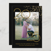 エレガント年賀状、フォトホリデーカード シーズンカード (正面/裏面)