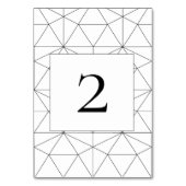 エレガント幾何パタ結婚ーン テーブルナンバー (裏面)