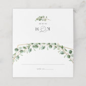 エレガント幾何結婚緑 プレイスカード (外部開封)