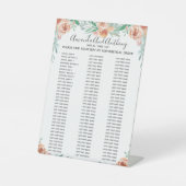 エレガント座席表の番号 台座サイン (正面)