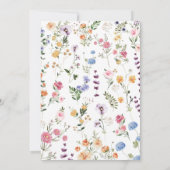 エレガント庭の花結婚の 招待状 (裏面)