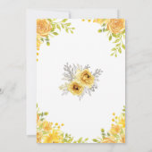 エレガント庭の花結婚の 招待状 (裏面)