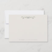 エレガント庭フローララシ結婚ュ感謝していア サンキューカード (裏面)