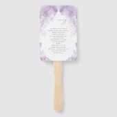 エレガント庭園の結婚式プログラムラベンダーアーチ ハンドファン (裏面)