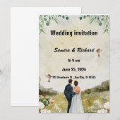 エレガント庭園の結婚式招待状» 招待状 (正面/裏面)