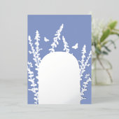 エレガント庭葉のと蝶結婚の 箔招待状 (立ち正面)