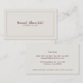 エレガント弁護士アイボリープロフェッショナル伝統的 名刺 (正面/裏面)