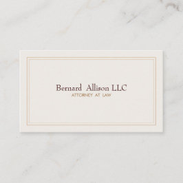 エレガント弁護士アイボリープロフェッショナル伝統的 名刺