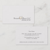 エレガント弁護士オフシンプルホワイトカード 名刺 (正面/裏面)