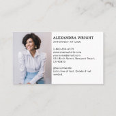 エレガント弁護士フォトホワミニマルイト 名刺 (裏面)