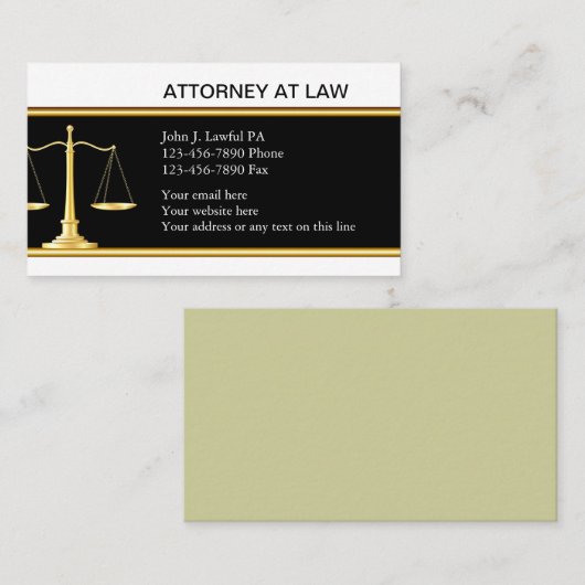 エレガント弁護士名刺 名刺 (正面/裏面)