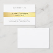 エレガント弁護士法モダン府金ゴールドホワイトシック 名刺 (正面/裏面)