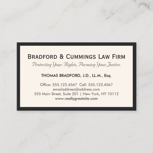 エレガント弁護士法律事務所 名刺 (正面)