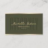 エレガント弁護士確定陸軍グリーン 名刺 (正面)