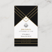エレガント弁護士 |黒金ゴールド 名刺 (裏面)