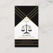 エレガント弁護士 |黒金ゴールド 名刺 (正面)