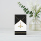 エレガント弁護士 |黒金ゴールド 名刺 (スタンド正面)