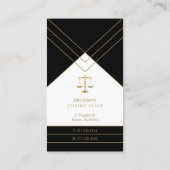 エレガント弁護士 |黒金ゴールド 名刺 (裏面)