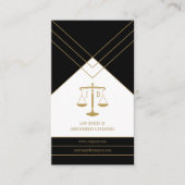 エレガント弁護士 |黒金ゴールド 名刺 (正面)