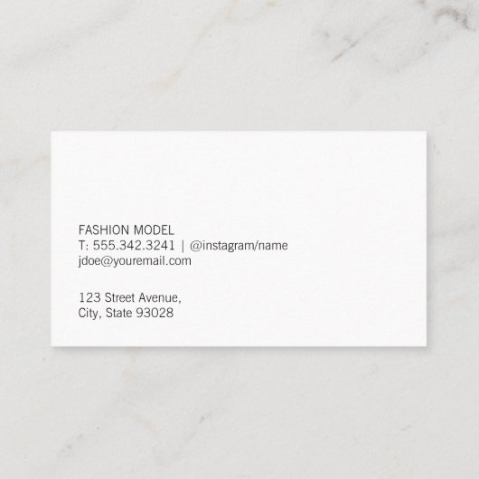 エレガント式 名刺 (裏面)