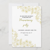 エレガント引っ越し祝いパーティーパーティの招待状 招待状 (正面)