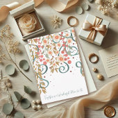 エレガント引用文結婚のかわいらしフローラ カード