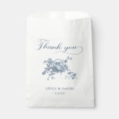 エレガント彫りフランスの青フローラ フェイバーバッグ (正面)