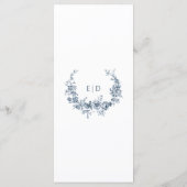 エレガント彫りフランスの青フローラ メニュー (裏面)