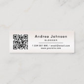 エレガント後を追Me InstagramとQRコードのソーシャルメディア スキニー名刺 (裏面)