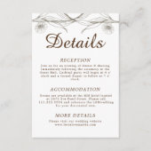 エレガント心地よいライトグリーン結婚フローラ詳細 エンクロージャーカード (正面)