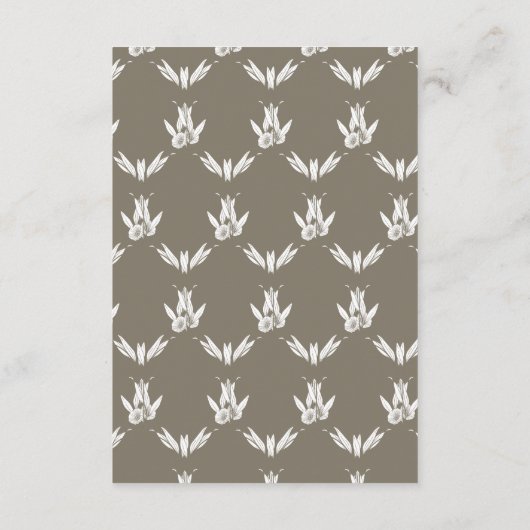 エレガント心地よいライトグリーン結婚フローラ詳細 エンクロージャーカード (裏面)