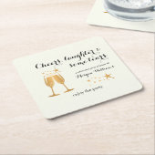 エレガント応援おもしろい笑い涙の引退 スクエアペーパーコースター (アングル)