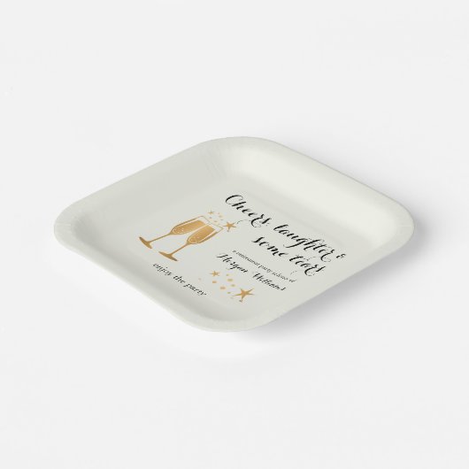 エレガント応援おもしろい笑い涙の引退 ペーパープレート (傾斜あり)