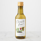 エレガント応援はワイングラスブライダルシャワー ワインラベル (正面)