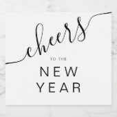 エレガント応援大晦日パーティー スパークリングワインラベル (シングルラベル)