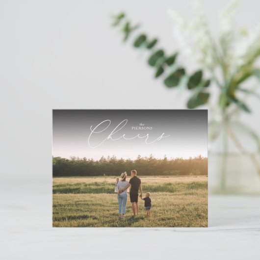 エレガント応援年賀カード横書き シーズンポストカード (スタンド正面)