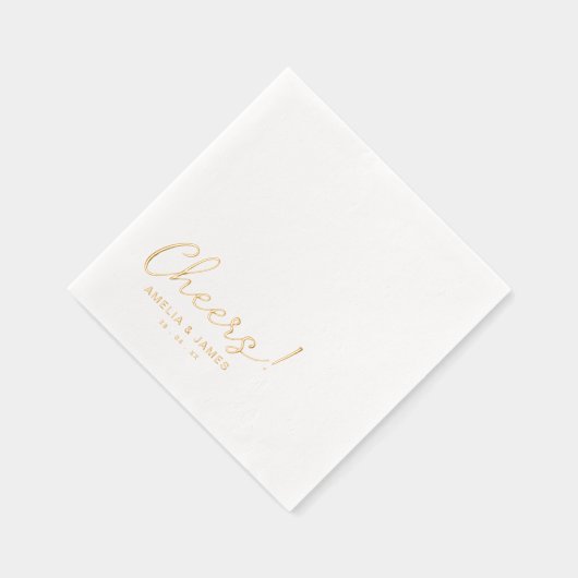 エレガント応援書カクテル結婚ズ 箔ナプキン (右)