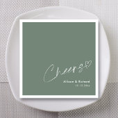 エレガント応援!セージモダン結婚ナプキンス スタンダードカクテルナプキン