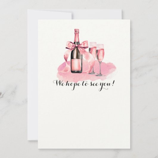 エレガント応援～50年シャンパン50誕生日 招待状 (裏面)