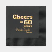 エレガント応援～60年60誕生日 箔ナプキン (正面)