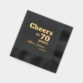 エレガント応援～70年70誕生日 箔ナプキン (左)
