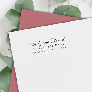 エレガント急性カップル名差出人住所 セルフインキングスタンプ