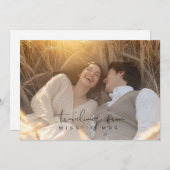 エレガント恋しく思写真素朴ブライダルシャワー 招待状 (正面/裏面)