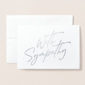 エレガント悔やみや弔慰スクリプト 箔カード (封筒付き正面)