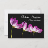 エレガント悔やみや弔慰フローラ葬儀サンキューカード 招待状 (正面)