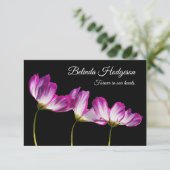 エレガント悔やみや弔慰フローラ葬儀サンキューカード 招待状 (スタンド正面)