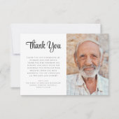 エレガント悔やみや弔慰台本フォト葬儀 サンキューカード (正面)