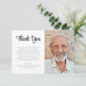 エレガント悔やみや弔慰台本フォト葬儀 サンキューカード (スタンド正面)