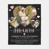 エレガント悔やみや弔慰引用文ハート記念館 フリースブランケット (正面)