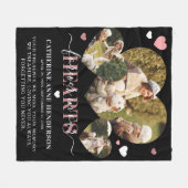 エレガント悔やみや弔慰引用文ハート記念館 フリースブランケット (正面(横))